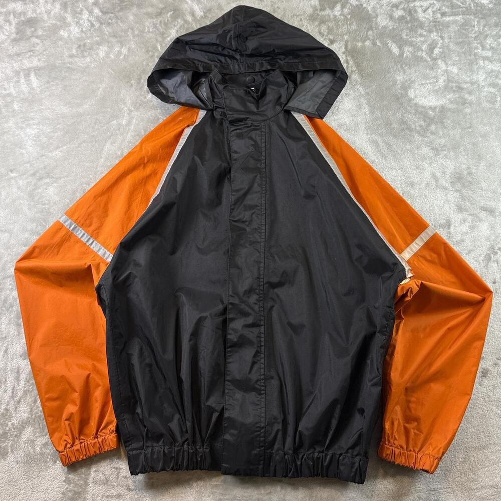 Genuine Harley-Davidson Reflective Rain Jacket Motorcycle Riding Gear Orange XS